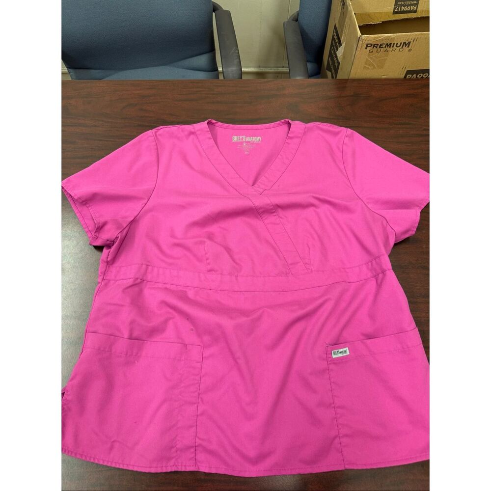 Grey’s Anatomy by Barco Pink Scrub Top Size 2XL